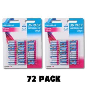 Grundig AAA LR03 Alkaline Battery Set 1.5V - 72 Pack Reliable Batteries 950 mAh - Picture 1 of 3