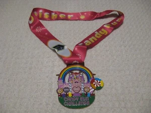 CANDYLAND Candy Run VIRTUAL Challenge 5K/10K/15K/13.1 Finisher Marathon Medal - Picture 1 of 4
