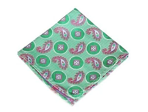 Lord R Colton Masterworks Pocket Square - Lost City Apple Green Silk - $75 New - Picture 1 of 3