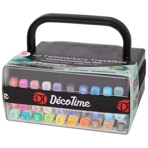 40x Twinmarker Decotime Reisebox Doppelmarker Tintenmarker Malstifte - Bild 1 von 4