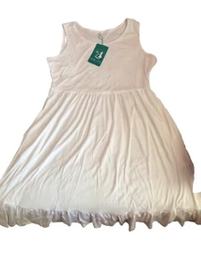 NEW WITH TAGS • Lilbetter • White Sun Dress/T-shirt Dress • Ruffle Bottom - Picture 1 of 5