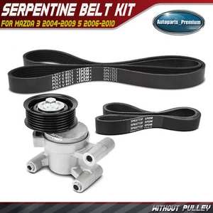3x Kit de componentes de transmisión por correa Serpentine para Mazda 3 2004-2009 5 2006-2010 L4 2,3 L - Imagen 1 de 10