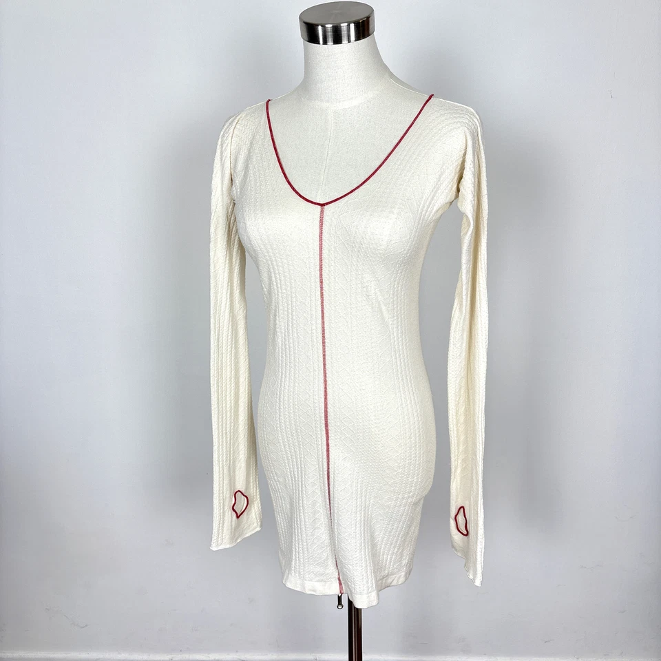 Camisa Free People De Colección Y2K The Stocking Elastizada Tejida Top o Vestido Agujeros para los Pulgares M/L Foto 1 de 4