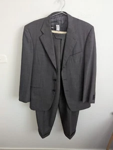 Ermenegildo Zegna 2 Piece Suit Mens Size 50 R Grey Pure Wool Jacket & Pants - Picture 1 of 14