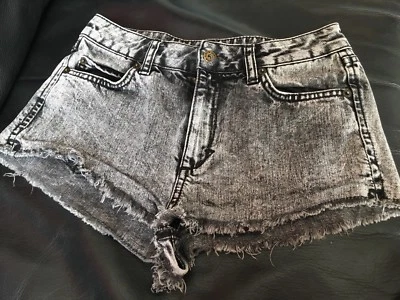 TOP SHOP MOTO BLACK JEANS SHORTS , SIZE 8 - Image 1 of 3
