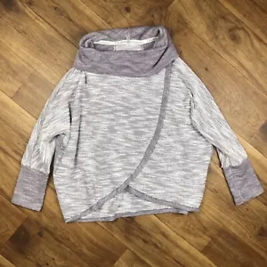 Suéter Calvin Klein Performance L jaspeado púrpura blanco envolvente capucha frontal cuello - Imagen 1 de 8