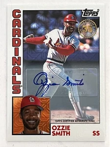 2019 Topps Silver Pack - 1984 Topps Baseball #T84-48 Ozzie Smith Auto /30 VHTF - Picture 1 of 2
