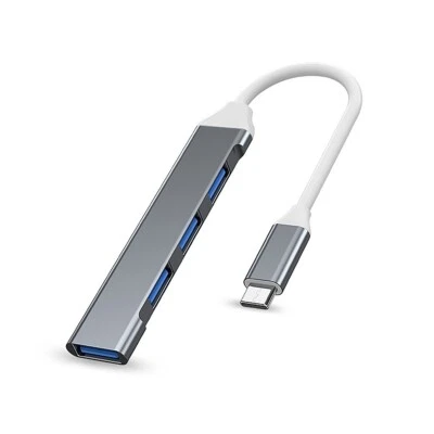 USB-C to 4-Port USB 3.0 Hub with 5Gbps Data Transfer for MacBook/iPad Pro/Laptop - Image 1 of 4