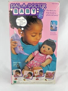 RARE HASBRO 1997 Dial a Doctor Baby Doll Vintage NIB ~ African American - Bild 1 von 8