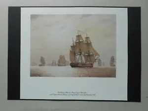 NAVAL PRINT-NELSON'S NAVY-HIS BRITANNIC MAJESTY'S 28-GUN FRIGATE 'ALBEMARLE' - Picture 1 of 1