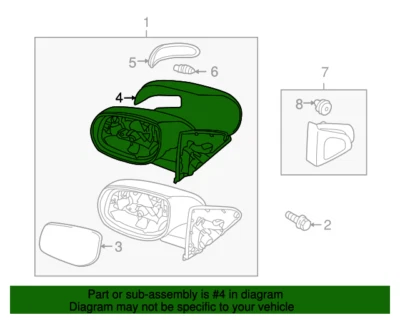 Kia 87616 1M005 LH Mirror Cover 11-13 Forte, Forte Koup New, Genuine Foto 1 de 2