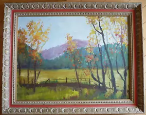 MYSTERY 1960s ERA PLEIN AIR IMPRESSIONIST OIL LOOSE BRUSH VINTAGE OIL PAINTING - Picture 1 of 12