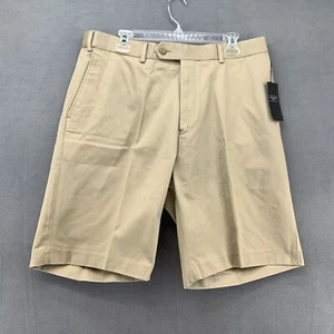 Cordovan & Grey Ltd. Shorts Mens 36 Regular Khaki Chinos Cotton Waist Grip Golf - Picture 1 of 19