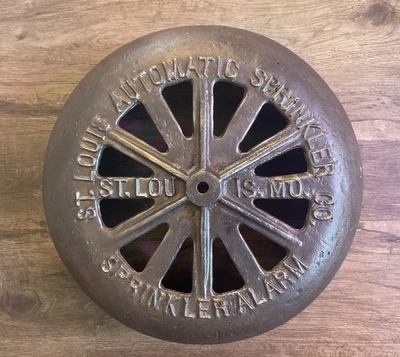 Редкий 1930-е St Louis Sprinkler Company Спринклер Сигнализация Колокол Крышка - Изображение 1 из 4