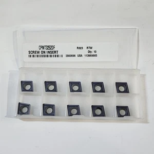 Inserti tornitura carburo CPMT 32.52 DF R323 nuovi RTW scatola da 10 - Foto 1 di 3