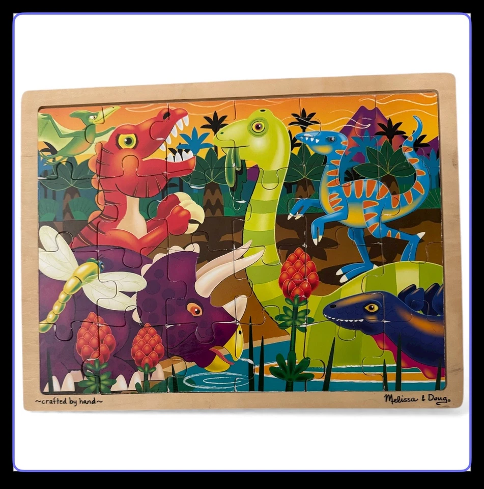 MINT Hand Paint Quality & Educational Puzzles - 25 Large Pieces Sturdy Wood Tray - Image 1 of 1