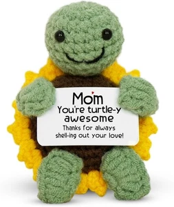 Hecho a mano Crochet Tortuga Girasol Regalo Mamá Hija Hijo Cumpleaños Navidad - Imagen 1 de 7