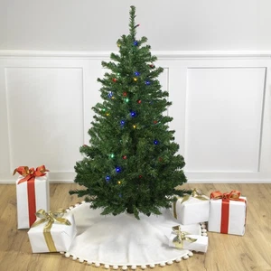 Northlight 4' x 30" Classic Pine Medium Artificial Christmas Tree - Multi Lights - Picture 1 of 6