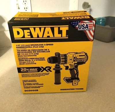 DeWALT DCD996B 20V XR Taladro percutor inalámbrico sin escobillas 12 3 velocidades herramienta desnuda Foto 1 de 3