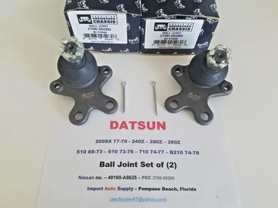 Ball Joint Set fits Datsun 200SX 77-79 , 240Z, 260Z, 280Z,510, 610, 710, B210 - Image 1 of 4