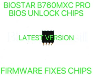 BIOSTAR B760MXC PRO, NO PASSWORD FIRMWARE FIXES BIOS CHIP LATEST VERSION - Afbeelding 1 van 1