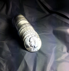 1974-S 40% Silver Eisenhower Ike Dollars Business Strike 20 Coin Roll - Picture 1 of 1