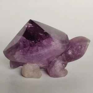 Natural crystals. Amethyst quartz, hand carved, turtle - Picture 1 of 11