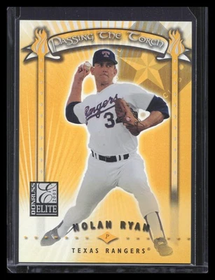 Donruss Elite 2001 #PT-22 Nolan Ryan/Pedro Martínez pasando la antorcha #/500 Foto 1 de 2