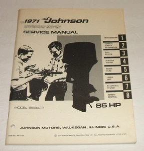 Johnson 1971 85 hp Service Manual Omc Outboard 85hp Repair Shop - Bild 1 von 6