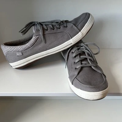 Keds Women’s Vollie Ortholite Canvas Lace Up Sneaker Gray Plaid Detail Size 9.5 - Image 1 of 4