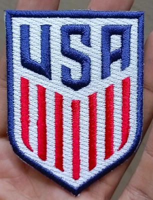 USA Soccer Team Logo Iron on Patch - Sew Patch - Embroidered Patch 3"x2.2" - Image 1 of 4