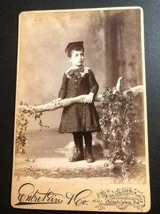 Lovely Child, Lace Collar, Dress, High top Shoes, c1870s, Cabinet Photo, #CP591 - Picture 1 of 2