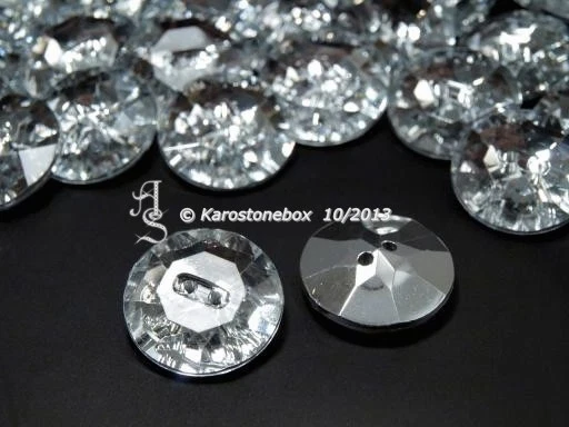 1 Schmuck Knopf Zierknopf Strassknopf Schmucksteine 25mm Crystal Glitzersteine - Bild 1 von 2