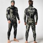 Mens 3Mm Neoprene Two-Piece Wetsuit Scuba Diving Snorkeling Surf Camo Full Suit