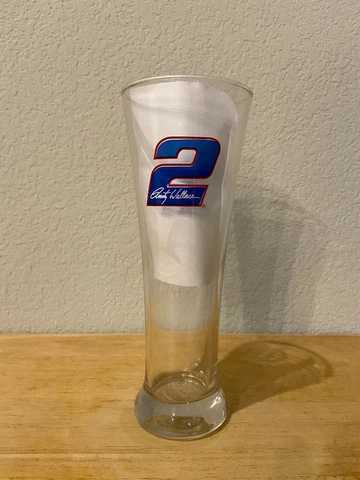 VINTAGE NASCAR RUSTY WALLACE #2 MILLER LITE PILSNER GLASS - NEW! Cover