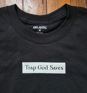 New Old Stock 2017 Delantic Gucci Mane Trap God Saves T Shirt Black Medium HTF! - Picture 1 of 3