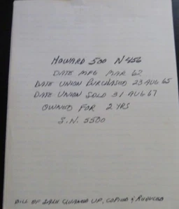Vtg Union Oil 76 Unocal Plane Info: Howard 500 N456 -U511 - Picture 1 of 7
