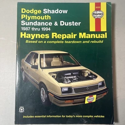 Haynes #30055 修复手册道奇 Shadow Plymouth Sundance & Duster 1987 - 1994  — 第 1/4 张图片
