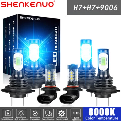 For BMW 323i 1999-2000 - 6X LED Headlights Bulbs High Low Beam + Fog Lights HKB - Image 1 of 4