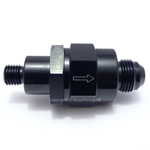 AN-6 bis M12x1,5 SCHWARZ EINWEG RÜCKSCHLAGVENTIL Bosch 044 Kraftstoffpumpe EFI - Bild 1 von 1