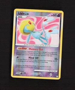 Tarjeta Pokémon rara holográfica inversa Uxie 18/123 Mysterious Treasures LP - Imagen 1 de 2