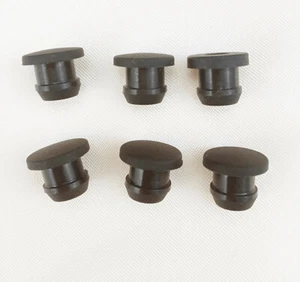Tubo de tubo de tapa de tubo con orificio de silicona con inserto a presión negro con inserto a presión - Imagen 1 de 5