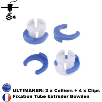 White Bowden Tube Clamp Clip Tube Coupling Collet Blue For 6mm 3D Printer Foto 1 de 4