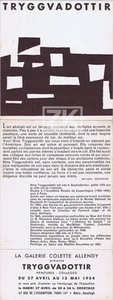 NINA TRYGGVADOTTIR Art Abstract Collage SEUPHOR Wescher Gallery Allendy 1954 - Picture 1 of 1
