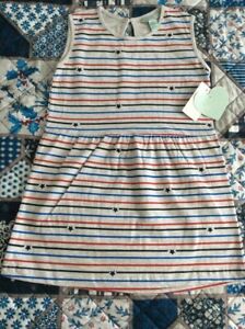 Girls Four Hearts Stripes & Stars Sleeveless Dress - Size 4 - New w/tags