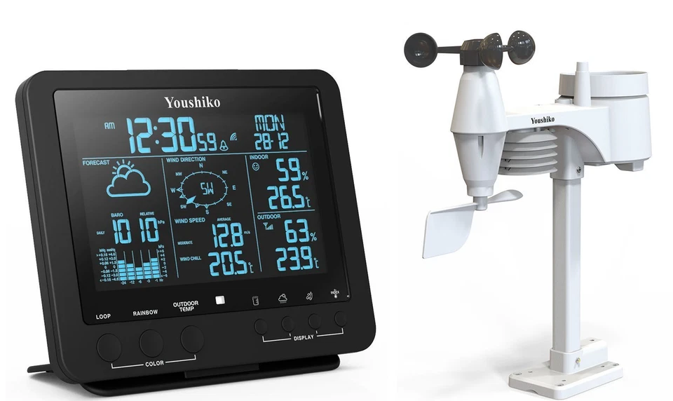 Weather station with MSF Radio Control Clock ( UK version ) Indoor / Outdoor - Image 1 of 4