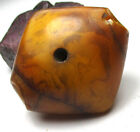 Rare Magnificent Old Large Double Hole Copal Amber Antique Bead 19Mm X32mm X34mm