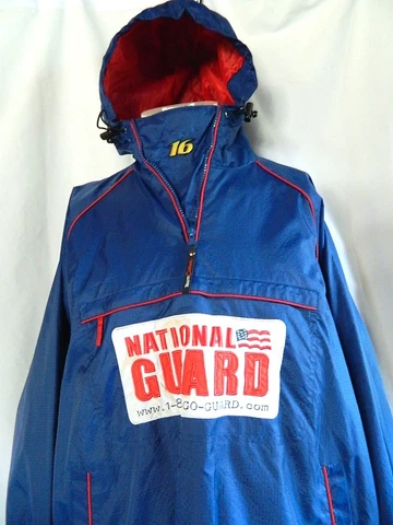 ROUSH RACING #16 GREG BIFFLE NATIONAL GUARD TEAM CALIBER HOODED RACING JACKET M Cover