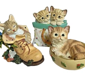 LENOX Kitten Cat Figurines LOT (3) Sweet Dreamers Tote Two Christmas Catnip - Picture 1 of 18