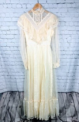 Increíble!!! Vestido de novia vintage años 70 Gunne Sax Foto 1 de 4